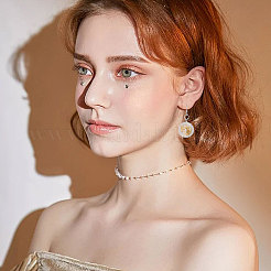 Наборы для самостоятельного изготовления полукруглых латунных и стеклянных подвесок DIY-CA0006-70