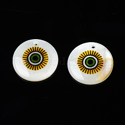 Подвески с пресноводными ракушками с принтом&nbsp;LS-SHEL-T009-20C