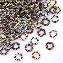 400шт 4 стильные бусины из сплава в тибетском стиле TIBE-NB0001-24