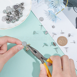 Фурнитура для сережек-гвоздиков из нержавеющей стали 304&nbsp;STAS-UN0019-05P