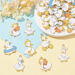 30шт 6 стиля подвески из сплава с эмалью ENAM-CJ0005-22