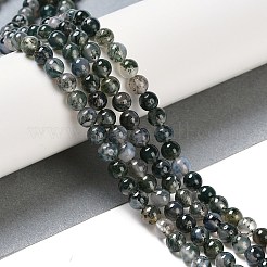 Природные моховой агат нитей бисера&nbsp;X-G-J358-01-6mm