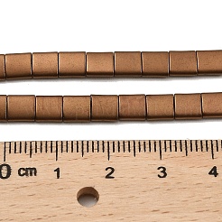 Гальванические нити матовых немагнитных синтетических гематитовых бусин G-G089-B01-11