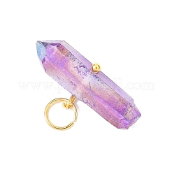 Подвески из окрашенных натуральных кварцевых кристаллов&nbsp;PALLOY-JF04582-02