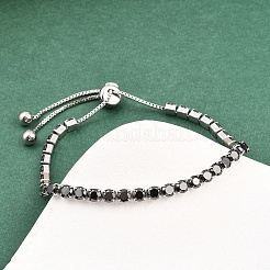 Браслеты-слайдеры из хирургической нержавеющей стали 316 BJEW-C125-17D-02