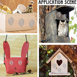 60 шт. 2 стиля железных листовых украшений&nbsp;AJEW-GF0012-11B