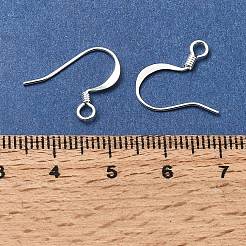 真鍮製の平型イヤリング金具  鉛フリー＆カドミウムフリー＆ニッケルフリー  銀  15mm  ピン：0.6mm&nbsp;KK-CBA1A60-03S