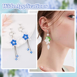 40 шт. латунный винтовой зажим для сережек-конвертер&nbsp;KK-ME0001-27P