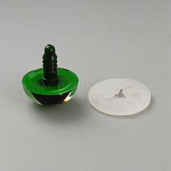 ABSプラスチック安全クラフトアイ  DIY人形のおもちゃ人形ぬいぐるみ動物  グリーン  20x18mm&nbsp;DIY-WH20013-28C-02
