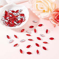 100 Stück spitz zulaufende Glas-Strass-Cabochons&nbsp;RGLA-FG0001-13