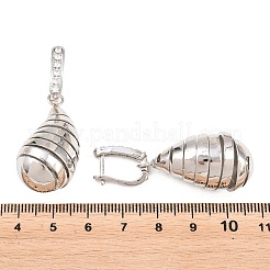 Messing micro pave zirkonia baumeln Creolen&nbsp;EJEW-G471-54P