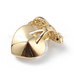 Настоящие 18-каратные позолоченные подвески из латуни с микропаве из прозрачного кубического циркония KK-C015-06G-11