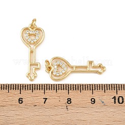 Подвески из латуни с прозрачными кубическими цирконами&nbsp;KK-F919-38B-G