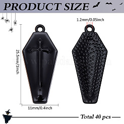 40шт хэллоуин тема сплава эмаль подвески ENAM-ME0001-42