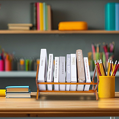 Деревянные подставки для хранения книг AJEW-WH0270-716