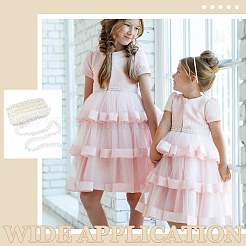 Лента из полиэстера и атласа со складками длиной 20 м.&nbsp;OCOR-WH0093-01A