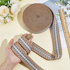 10 Yards Polyester-Jacquardband&nbsp;OCOR-WH0101-187D