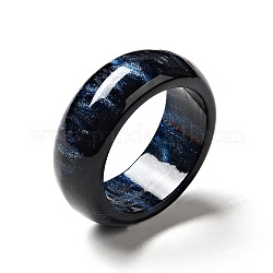 Anello da dito a fascia in resina da donna, blu notte, misura degli stati uniti 6 3/4 (17.1mm)