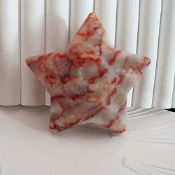 Piedras curativas de estrella de crisocola natural., Piedras de palma de bolsillo para equilibrio de reiki., 57x57x18mm