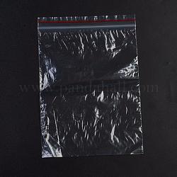 Sacchetti con chiusura a zip in plastica, sacchetti per imballaggio risigillabili, guarnizione superiore, sacchetto autosigillante, rettangolo, rosso, 20x14cm, spessore unilaterale: 1.1 mil (0.028 mm)