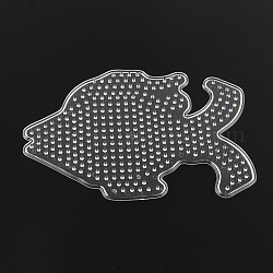 Plaques en plastique de poisson abc utilisés pour les perles à repasser 5x5mm diy, clair, 100x143x5mm