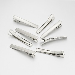 Accessori di clip alligatore per capelli di ferro, platino, 56x8x11mm
