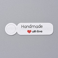 紙ギフトタグ  hange tags  美術工芸用  バレンタインデー/感謝祭  愛を込めて手作りという言葉の長方形  ホワイト  13x49.5x0.5mm  穴：9mm