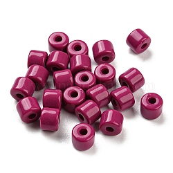 Perline acrilico opaco, colonna, rosso viola medio, 6.5x5mm, Foro: 2 mm, circa 3000pcs/500g