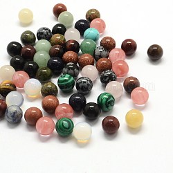 Perle rotonde in pietra misti naturali e sintetici, sfera di pietre preziose, Senza Buco / undrilled, 9~11mm