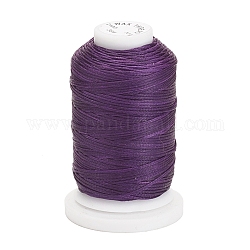 Cordón de poliéster encerado, piso, púrpura, 1mm, alrededor de 76.55 yarda (70 m) / rollo