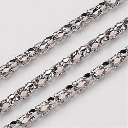 304 Stainless Steel Popcorn Chains, Soldered, Stainless Steel Color, 2mm