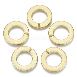 Opaque Spray Painted Acrylic Linking Rings, Quick Link Connectors, for Rolo Chains Making, Ring, Gold, 31.5x4.5mm, Inner Diameter: 18mm