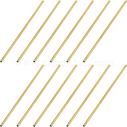 BENECREAT 12PCS 6mm(OD) x 5.5mm(ID) Brass Round Tube, 30mm Length Hollow Seamless Straight Pipe Tubing for DIY Projects Crafts, Building Model, Home Decoration