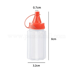 Mehrzweck-Quetschspenderflaschen aus Kunststoff mit Verschluss, rot, 32x80 mm, 4 Stück / Set