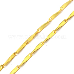 Realizzazione di collane con catena a maglie con barra di ottone con chiusura, per realizzare collane con perline, vero placcato oro 24k, 17.63 pollice (44.8 cm), larghezza: 1.5 mm