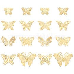 Chgcraft 80 piezas 8 estilo hierro filigrana carpintería enlaces y colgantes, mariposa, dorado, 10 piezas / style