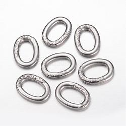 304 Edelstahl verbindet Ringe, Oval, Edelstahl Farbe, 30x22x4 mm, Bohrung: 12x20 mm