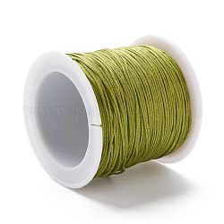 Geflochtenen Nylonfaden, DIY Material für Schmuck machen, Olive, 0.8 mm, 100 Yards / Rolle