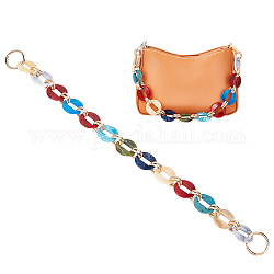 WADORN 21.85 Inch Resin Purse Chain Handles Replacement, Acrylic Handbag Chain Straps Detachable Clutches Handle with Spring Gate Rings for Crossbody Shoulder Bag Decorations Making Chain
