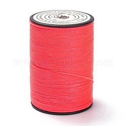 ラウンドワックスポリエステル糸ストリング  マイクロマクラメコード  ツイストコード  革縫い用  鮭色  0.55mm  約131.23ヤード（120m）/ロール