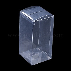 Emballage cadeau rectangle en plastique transparent pvc, boîte pliante étanche, pour jouets et moules, clair, boîte: 6x6x12.1cm
