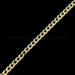 Сваренным железные цепи обочины, с катушкой, золотой свет, 2.5x1.6x0.45 мм, около 328.08 фута (100 м) / рулон