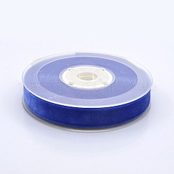Polyester Samtband für Geschenkverpackung und Festivaldekoration, königsblau, 5/8 Zoll (15 mm), etwa 25 yards / Rolle (22.86 m / Rolle)