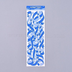 Decorative Labels Stickers, DIY Handmade Scrapbook Photo Albums, Royal Blue, 165x50x0.5mm, Pattern: 6~72mm