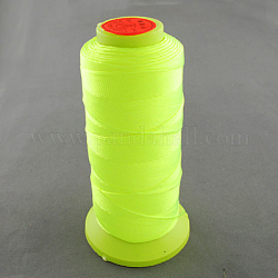 Hilo de coser de nylon, amarillo verdoso, 0.6mm, aproximamente 500 m / rollo