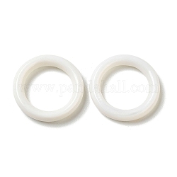 Anillo de enlace de concha blanca natural, anillo, whitesmoke, 20x3.5mm, diámetro interior: 13.5 mm