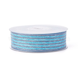 Polyesterband, Streifenmuster, Deep-Sky-blau, 1 Zoll (25 mm), etwa 100 yards / Rolle (91.44 m / Rolle)