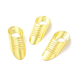 Cremagliera pendenti in ottone placcatura, oro, 29x10x6mm, Foro: 1 mm