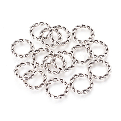 Aleación de enlace rings, estilo tibetano, Sin cadmio y níque y plomo, plata antigua, 15x2mm, aproximamente 1390 unidades / 1000 g