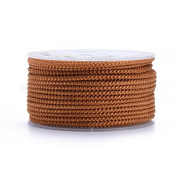 Полиэстер плетеный шнур, кофе, 3 мм, около 12.02~13.12 ярда (11~12 м) / рулон